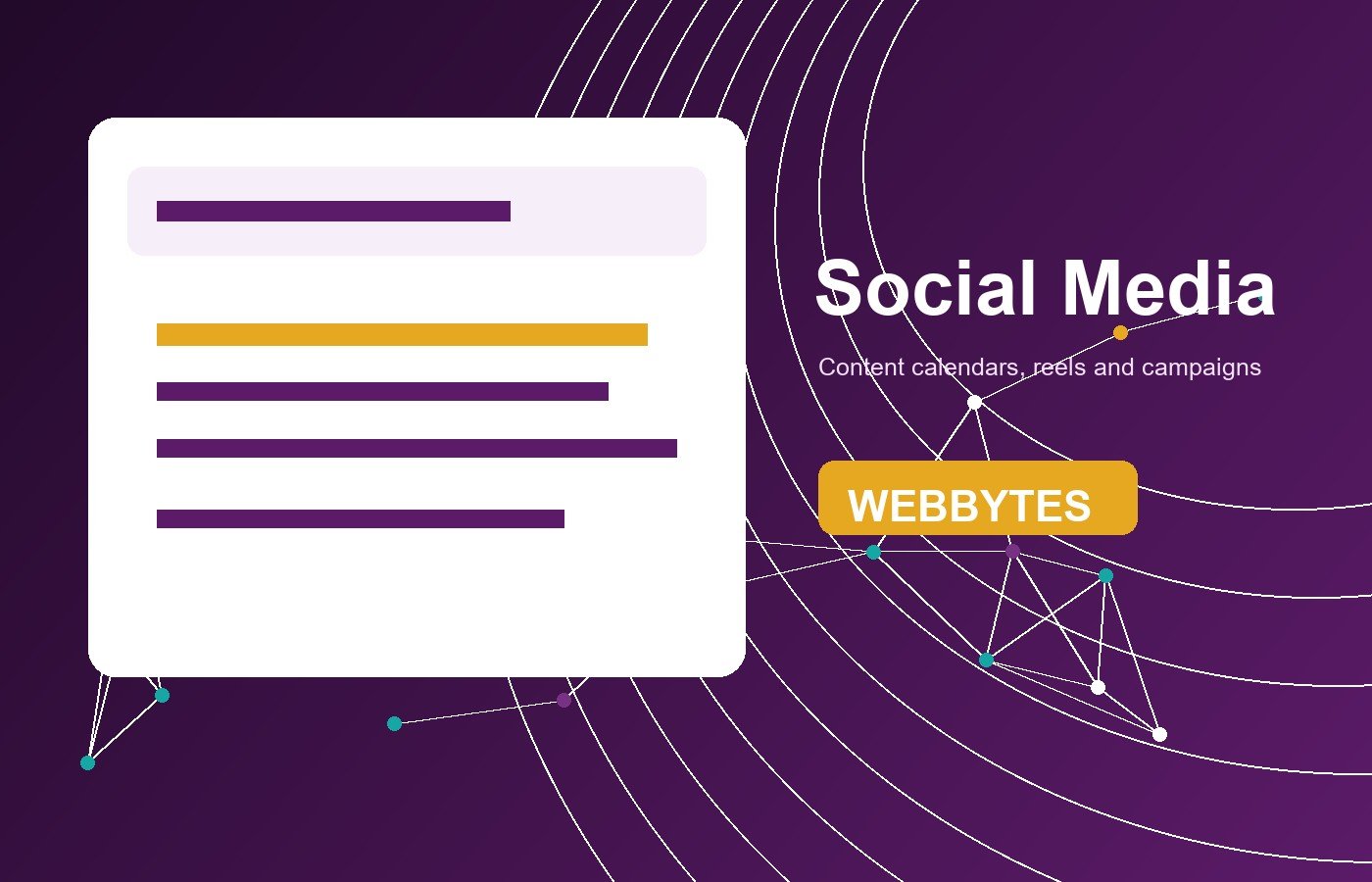 Social media marketing campaign visuals by Webbytes